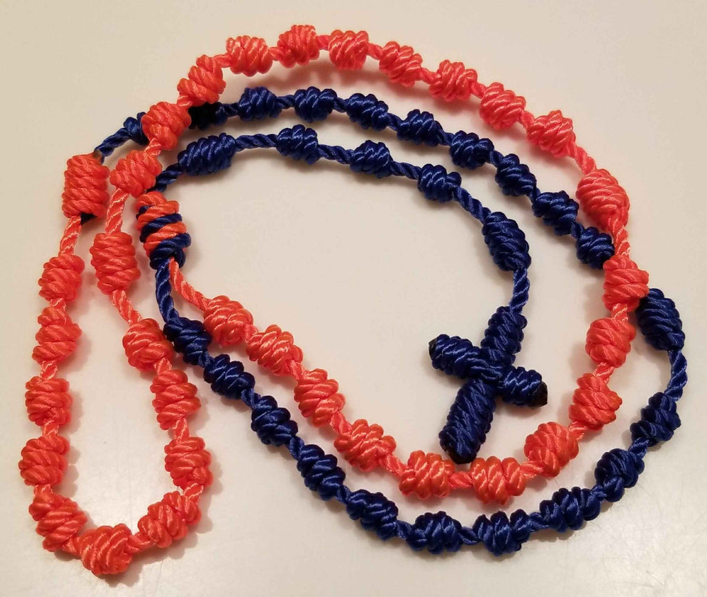 Tri-color Cord Knot Rosary for Prayer and Reflection